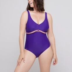 Maillot Une Pièce Sans Armatures Violet MADDELANA -Bestform Lingerie Boutique BS74416 082 WEB 11